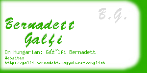 bernadett galfi business card